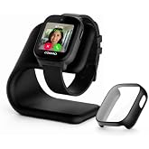 JrTrack 5 SE Kids Smart Watch by Cosmo | Starter Bundle | All-In-One Kids Phone &amp; GPS Tracker | Call, Text, GPS, Music, SOS | Magnetic Charging Stand | Gorilla Glass Screen Protector