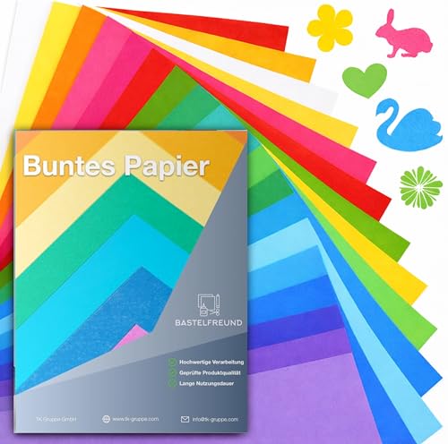 100x Buntes Papier A4 120 g/m² - Bastelpapier bunt - Buntpapier - Druckerpapier zum Basteln & Gestalten - Tonpapier & Tonkarton thumbnail 1