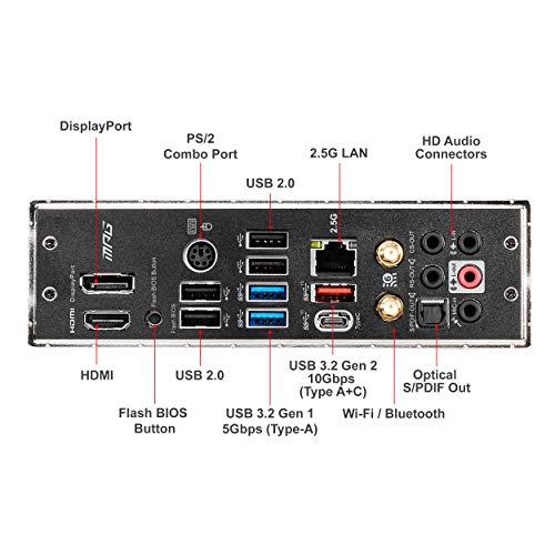 MSI MPG B550 Gaming Carbon WiFi (AMD AM4 DDR4 M.2 USB 3.2 Gen 2 WLAN 6 HDMI ATX Gaming moederbord AMD Ryzen™ 5000… - Image 6