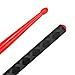 5A Nylon Drum Sticks for Drum Set Lightweight Durable Plastic Exercise ANTI-SLIP Handles Drumsticks Musical Instrument Percussion Accessories Red