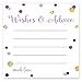 Purple and Gold Advice Cards (25 Pack) Fun Bridal Shower Activity - Best Wishes for New Parents - Unique Advice Alternative for Graduations, Birthdays & Time Capsules - 4x4 Cards