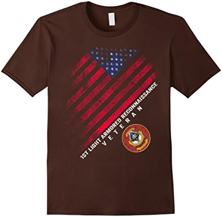 Men's 1st Light Armored Reconnaissance Battalion Vintage T-Shirt Large Brown
