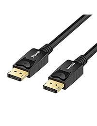 Moread - Cable DisplayPort chapado en oro (4 K a 60 Hz, 1440 P a 144 Hz), cable DP compatible con ordenador, escritorio, portátil, PC, monitor, proyector, color negro 6 patas