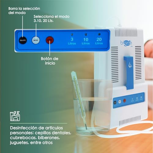 BIOZON Generador de Ozono para Agua, Frutas y Verduras, Purificador para Uso Doméstico, Equipo Compacto, Ideal para Cocina, Hogar y Limpieza de Alimentos