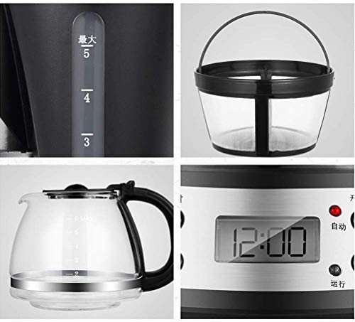 BJLWTQ Filterkaffeemaschine, 0.75L Kapazität Kaffeemaschine Programmierbare 24-Stunden-Timer mit LCD-Display, 800W… – Bild 6
