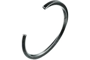 PAMTIER Unisex 316 Stainless Steel Fashion Open Twist Tone C Style Bangle Cuff Bracelet