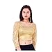 Fressia Fabrics Readymade Free Size Saree Blouse for Women Party wear choli118 Golden