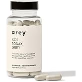 Arey Not Today, Grey Daily Hair Supplement for Women & Men | Slows Grey Hair Growth & Repigment in 3-6 Months | Promotes Healthier, Thicker Hair | Biotin, B +D Vitamins | Vegan & Gluten Free (1 Month)