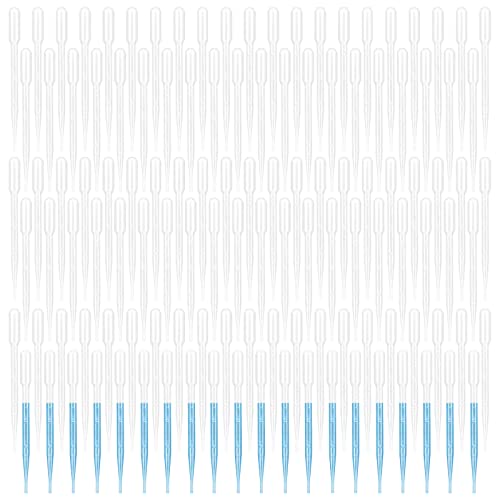 3ML Plastic Transfer Pipettes – Disposable Graduated Ideal for Liquid Transfer in DIY Projects and Crafting (200)