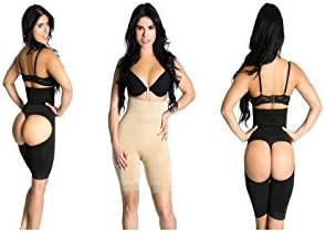 Curve High Waist Butt Lifter Trainer Thigh Control Full Body Shaperwear Tummy Hip Slimmer Bodysuit Up Leg Shape Control (L/XL) Beige