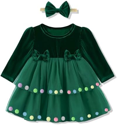 newborn velvet christmas dresses Amazon.com: Chloefairy Newborn Baby Girl Christmas Romper Dress Long Sleeve Red Velvet Dress Santa Hat 2Pcs Outfit Infant Xmas Clothes (Red A, 0-3 Months): Clothing, Shoes & Jewelry