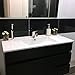 Soap Dispensers Bottles 16 oz w/ Stainless Steel Pump (2 Pack) Empty Refillable Round Clear Glass Pump Bottles, Bathroom & Kitchen Countertop Soap Dispensers, FREE Extra Pump & Magic Sponge included
