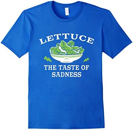 Mens Lettuce, The Taste Of Sadness Funny Graphic T-Shirt Large Royal Blue