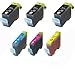 6 Pack (3xBlack + 1 of Ea. Color) Compatible Ink w/ Chip for Canon Pixma iP3300 iP3500 MP510 MX700 PGI-5BK CLI-8