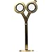 HMM Scissors - 2-in-1 All Purpose Scissors & Box Cutter - Heavy Duty, Lightweight, with Magnetic Brass Base for Office, Kitchen, & Crafts, Stainless Steel - Gold