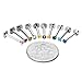 JEWELRIESHOP 10Pcs Sparkly Stainless Steel Lip Studs, 16G Labret Monroe Tragus Cartilage Body Piercing