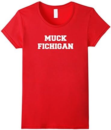 Women's Muck Fichigan T-Shirt - White Letters (Multiple Colors) XL Red