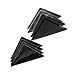 BakeWarePlus 8 PCS Non Slip Rug Grippers Carpet Rubber Anti-skid Pads Reusable Washable Triangle Pad with Rug Sticker Black