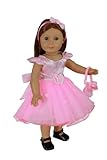 Dress Along Dolly Pink Dress 4 Pieces (Fits American Girl Dolls and Other 18