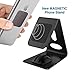 WixGear Cell Magnetic Phone Stand, Premium Phone Holder for iPhones, Android Smartphones & Mini Tablets –Sturdy Metal Phone Stand for Desk with Smart Cord Holder, Magnetic Cell Phone Mount