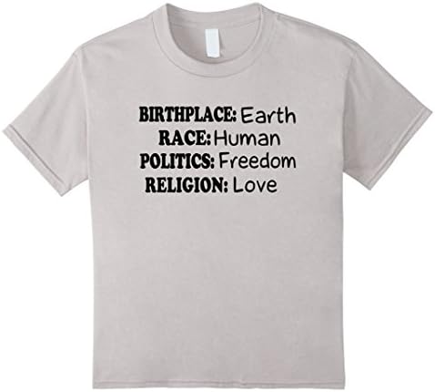 Kids Birth Place Earth Race Human Politics Freedom Love 4 Silver