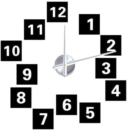 Pithadai DIY Wall Clock Home Decor Sticker Modern Large Art Office Room Luxury Living Bedroom