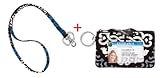 Vera Bradley Zip Id Case and Lanyard in Canterberry Cobalt