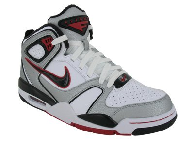 Nike Men's Air Flight Falcon Basketball Shoe White/Metallic Silver/Black 9.5