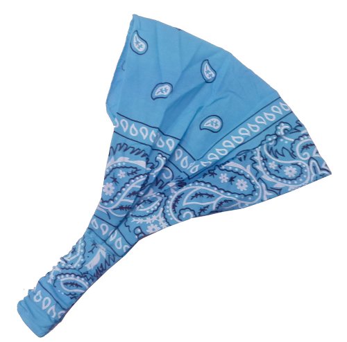 5 Assorted Paisley Print Wide Bandana Headbands from CoverYourHair