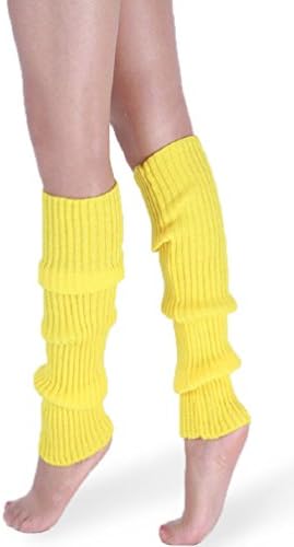 Buauty 80s 90s Leg Warmers for Women, Neon Ribbed Leg Socks