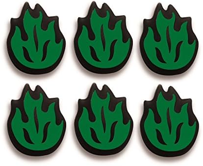 New Tennis Vibration Dampener - DGT Dang Good Tennis - Set of 6 Flames Same Colors-Great Feel- Shock Absorber Best for Tennis Rackets. Get Yours Now to Unleash Your Best Tennis! (Green, 6-pack)