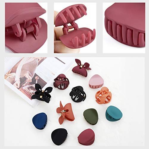 image for Fascigirl Jaw Clips, 12Pcs Hair Clamps Vintage Simple Irregular Non Sl