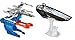 Hot Wheels Star Wars Blast Attack Starship Vehicle (Episode 7 Hero Blue Starfighter Open Wing - Battle Damage)