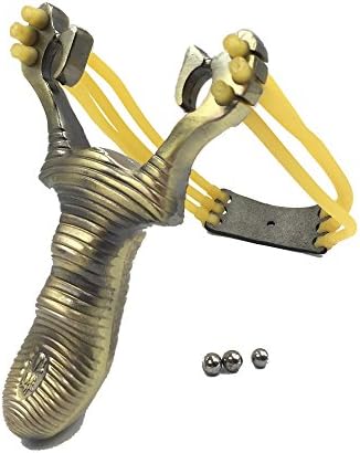 FRIENDLY Slingshot With Quality Rubber Bands For Outdoor Sport (Golden Snake)