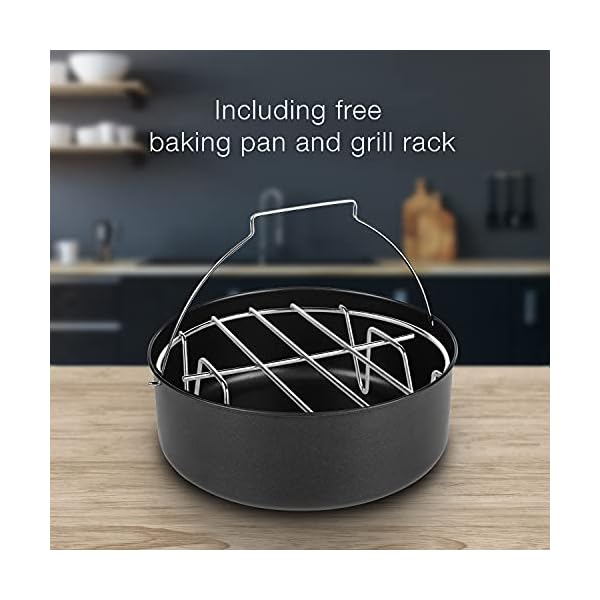 Princess Digital Air Fryer Family, 5.2 Litre, 1700 W, 7 Presets, Baking Tin Included, Rapid Hot Air Circulation System…