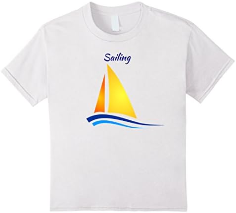 Kids Sailing Sailboat Sport T-shirt 12 White