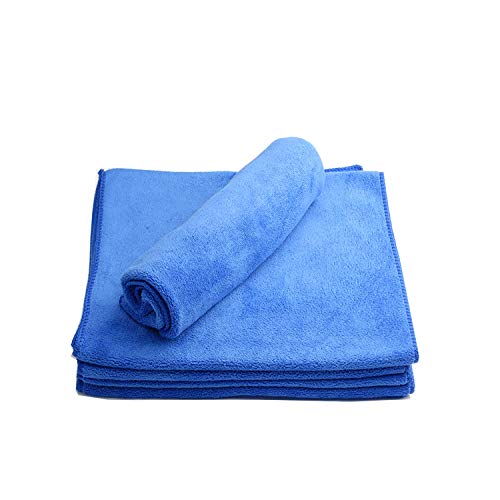 Multi-purpose Vehicle Cleaning Towel Car Dry Washing and Polishing Microfiber Towel Short Velvet Cloth Dust Cleaning Cloth Suitable for Kitchen, Car, Bathroom, Glasses, 11.8in x 27.5in (Pack of 4)