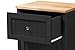 Baxton Studio Monica Kitchen Cabinet, Dark Grey/Oak Brown