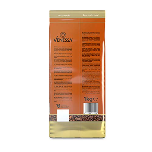 Venessa VCBC 7/3 Caffè Crema ganze Kaffeebohnen, Vollmundig - Mild, 8 x 1 kg, für Kaffeevollautomaten und Siebträger, 70… – Bild 3