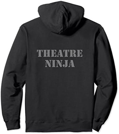 Unisex Theatre Ninja Hoodie for Backstage Stage Crew Black Large Black