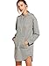 SweatyRocks Sweatshirt Dress Hoodie Pockets Grey Dress (XX-Large, Grey)