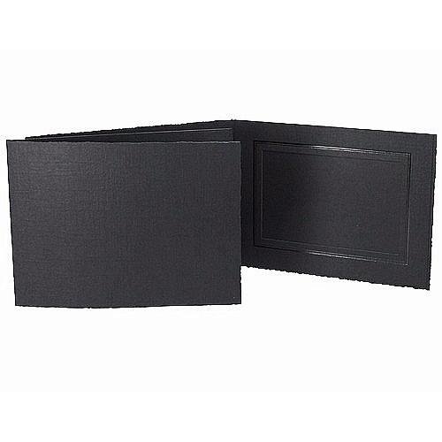 Black Cardboard photo folder 6x4 frame w/black foil border sold in 25s - 4x6