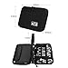 Electronics Organizer, Jelly Comb Electronic Accessories Cable Organizer Bag Waterproof Travel Cable Storage Bag for Charging Cable, Cellphone, Mini Tablet (Up to 7.9'') and More (All Black)