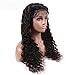 BEAUFOX Deep wave Lace Frontal Wigs Pre Plucked Human Hair Lace Front Wigs with Baby Hair Remy Human Hair Wigs for Women (14in Front Wigs, Natural Color)