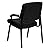 Flash Furniture Black Leather Guest/Reception Chair with Black Frame Finish