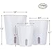 Vencer Self Watering Planter (3 Pack) Modern Decorative Planter Pot for All House Plants Flowers, Herbs,African Violets,Succulents,White,VF-066
