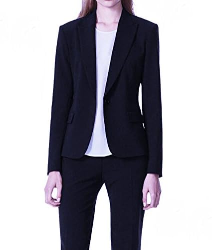 Women's White Suit Set Jacket And Pant (12, Navy Blue)
