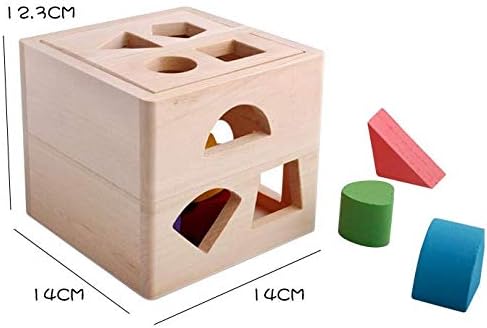 Sorting Cube Intellectual 13 Holes Shape Box Kids Baby Educational Toys Colorful Wooden Geometry Puzzle Building Block - Image 4