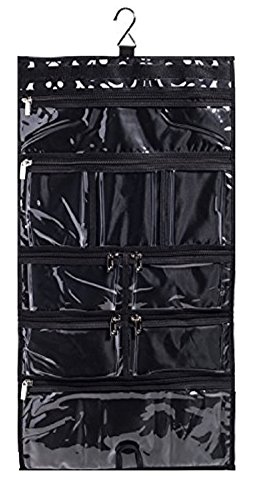 Hanging Travel Organizer, 9 Large Clear Zipper Pockets for Makeup, Toiletry, Cosmetics, Underwear, Jewelry, Lingerie Holder Bag for Women - Closet, Wall or Door (Paisley)