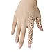 Happy Hours - Adjustable Plating Rose Rings / Multiple Finger Stack Knuckle Band Hollow Bling Ring Set(Golden-No Crystal)